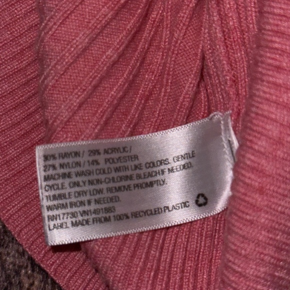 y2k style v neck coral knit sweater - Picture 5 of 5